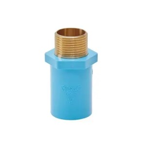 [54611] PVCเกลียวนอกทองเหลือง 1/2[สี่หุน]