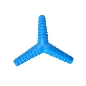 [512] ข้อต่อสายยาง 3 ทาง 1/2x5/8X3/4 สีฟ้า
