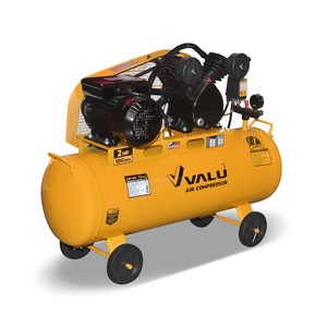 VALU ปั๊มลมสายพานสองสูบ 100ลิตร มอเตอร์ 2แรง V101-V251-100L