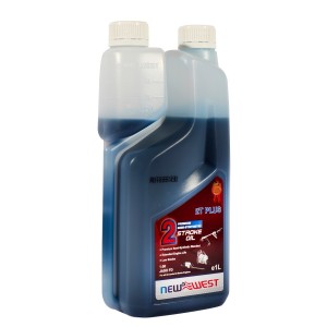 NewWest 2T พรีเมี่ยม น้ำมันผสม 1L แท้ อัตราส่วนในการผสม 1:50 [ใช้น้ำมัน 2T 100cc ต่อน้ำมันเบนซิล 5 ลิตร]