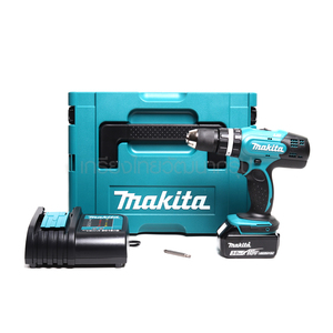 MAKITA เครื่อง DHP453SF1J สว่านแบต 18v 3Ah รุ่นประหยัด[แบต 1ก้อน]พร้อมกล่อง เจาะปูนได้