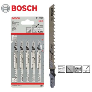 BOSCH ใบจิ๊กซอว์ T101D งานไม้ ตัดตรง 10-45MM
