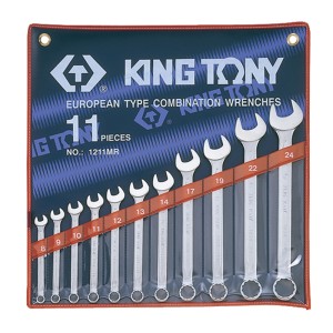 KINGTONY ประแจชุดแหวนข้าง 11 ตัวชุด 8-24mm. 1211MR