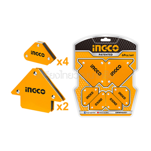INGCO ชุดแม่เหล็กจับฉาก 6 ชิ้น AMWH6001
