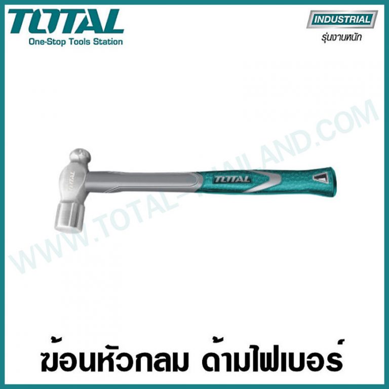 TOTAL ค้อนหัวกลมด้ามไฟเบอร์ 16OZ. 1P