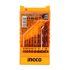 INGCO ชุดดอกสว่านเจาะเหล็ก 9 ชิ้น AKD1095