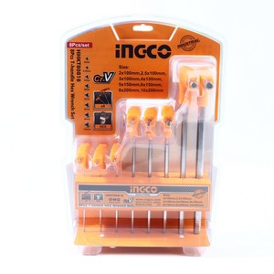 INGCO หกเหลี่ยมชุดตัวที 8 ชิ้น HHKT80818