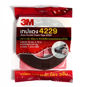 [3M] เทป 2 หน้าออโต้อะคริลิค 4229 12มมx10m. Z055-3180