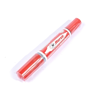 HORSE ปากกาเคมี 2 หัว -สีแดง H251-0010