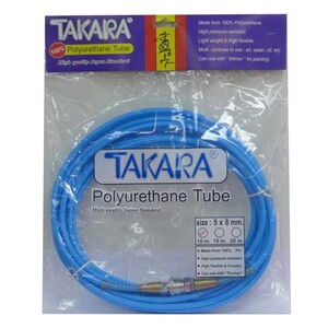 TAKARA สายลม PU 15ม.พร้อมคอปเปอร์ สีฟ้า CBFT02