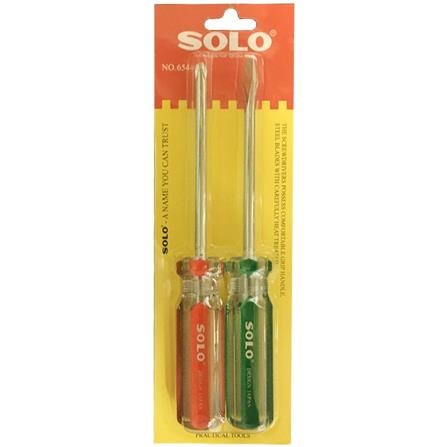 SOLO ไขควงด้ามลายสี2ตัวชุด No.654-4