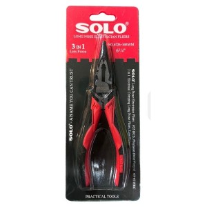 SOLO คีมปากแหลม 3in1 จับ-ตัด-หนีบ no.6726-6.1/4