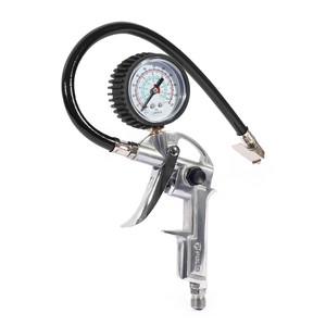 POLO หัวเติมลมอลูมิเนียมพร้อมเกจ์วัดลม ยาว 38 ซม รุ่น TG-3 แรงดันสูงสุด 10 Bar [145 PSI] P343-4010