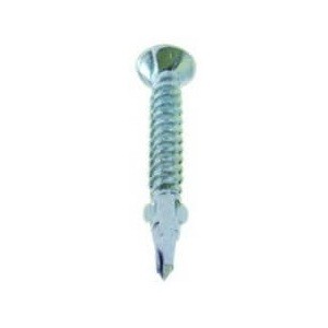 TFSDW-7114 สกรูปลายสว่านหัวเตเปอร์มีปีก7x1-1/4F สีขาว