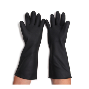 MASTER GLOVE STRONGMAN ถุงมือยาง ดำ 14ไซส์ XL