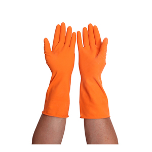MASTER GLOVE KRATING ถุงมือยางธรรมชาติ สีส้ม กลาง M