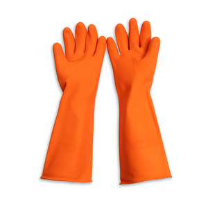 MASTER GLOVE STRONGMAN ถุงมือยางธรรมชาติ ส้ม 16ไซส์ XL M411-4030