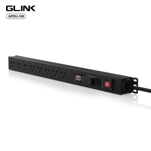 GLINK รางปลั๊กเซฟตี้ โรงงาน+Surge 6ช่อง 2เมตร มอก.2432-2555 GPDU-08K